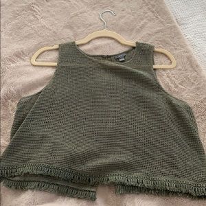 Green crop top